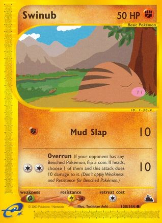 Swinub (108) 108 - Reverse Holofoil Skyridge - Common