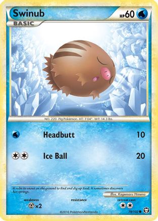 Swinub 079/102 - Reverse Holofoil Triumphant - Common