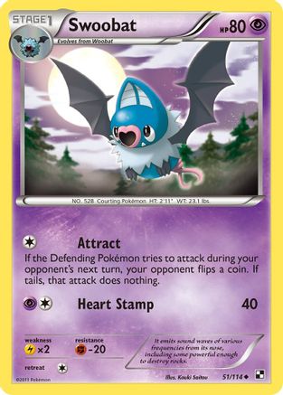Swoobat 051 Black and White - Uncommon