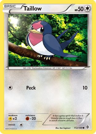 Taillow 112 - Reverse Holofoil Boundaries Crossed - Common