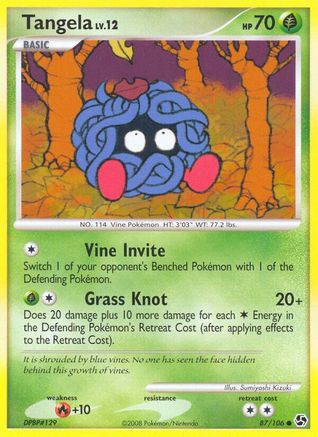Tangela 087 - Reverse Holofoil Great Encounters - Common