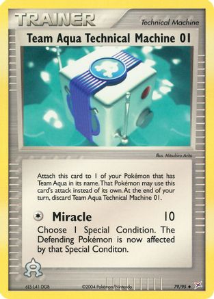 Team Aqua Technical Machine 01 079 - Reverse Holofoil Team Magma vs Team Aqua - Uncommon