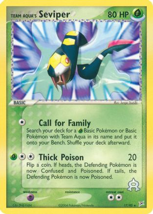 Team Aqua's Seviper 017 - Reverse Holofoil Team Magma vs Team Aqua - Rare