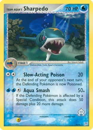 Team Aqua's Sharpedo 018/95 - Reverse Holofoil Team Magma vs Team Aqua - Rare