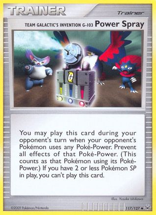 Team Galactic's Invention G-103 Power Spray 117/127 - Reverse Holofoil Platinum - Uncommon