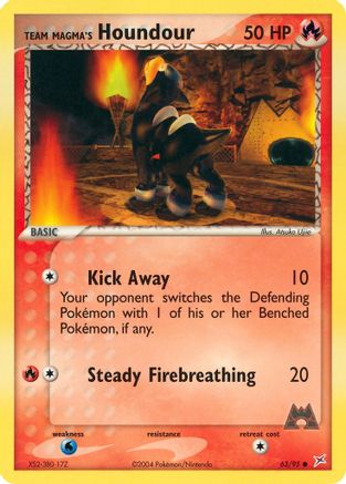Team Magma's Houndour 063/95 - Reverse Holofoil Team Magma vs Team Aqua - Common