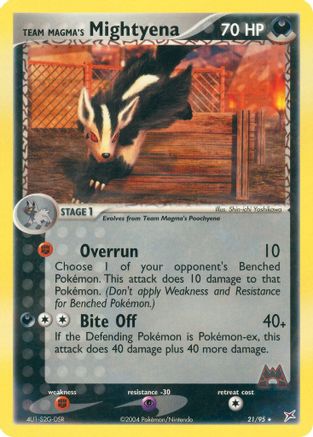 Team Magma's Mightyena 021/95 Team Magma vs Team Aqua - Rare