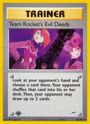 Team Rocket's Evil Deeds 103 - Unlimited Neo Destiny - Uncommon