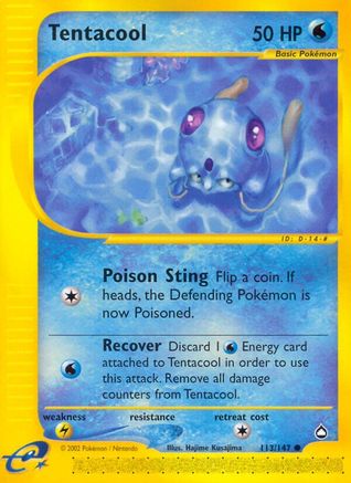 Tentacool 113/147 Aquapolis - Common