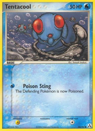 Tentacool 066/92 - Reverse Holofoil Legend Maker - Common