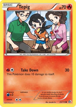Tepig 025/113 - Reverse Holofoil Legendary Treasures - Common