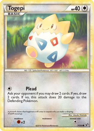 Togepi 070/90 - Reverse Holofoil Undaunted - Common
