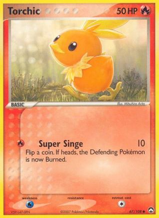 Torchic 067/108 - Reverse Holofoil Power Keepers - Common
