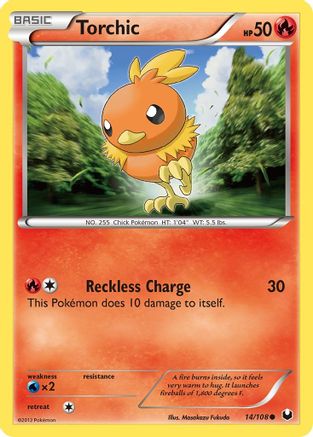 Torchic (14) 014 - Reverse Holofoil Dark Explorers - Common