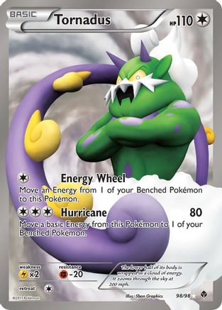 Tornadus (98 Full Art) 098/98 - Holofoil Emerging Powers - Ultra Rare