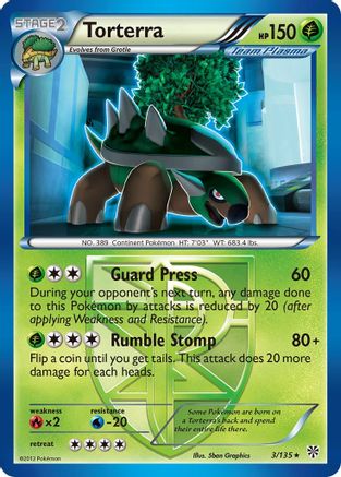 Torterra (Team Plasma) 003 Plasma Storm - Rare