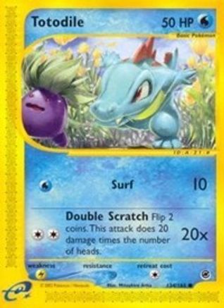 Totodile (134) 134/165 - Reverse Holofoil Expedition - Common