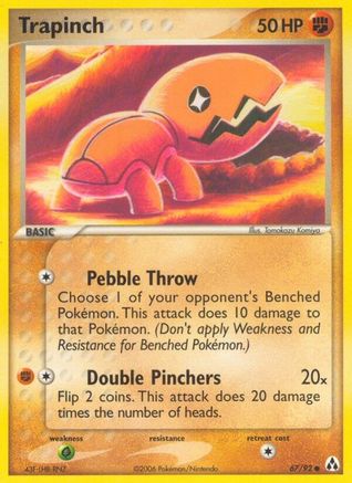 Trapinch 067/92 - Reverse Holofoil Legend Maker - Common