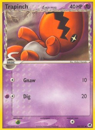 Trapinch 068/101 - Reverse Holofoil Dragon Frontiers - Common