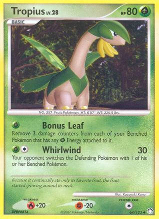 Tropius 064/123 - Reverse Holofoil Mysterious Treasures - Uncommon