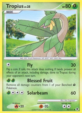 Tropius 052 - Reverse Holofoil Rising Rivals - Uncommon