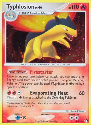 Typhlosion 016/123 - Holofoil Mysterious Treasures - Holo Rare