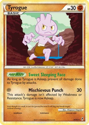 Tyrogue 036 - Reverse Holofoil Call of Legends - Rare