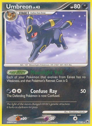 Umbreon 032 - Reverse Holofoil Majestic Dawn - Rare