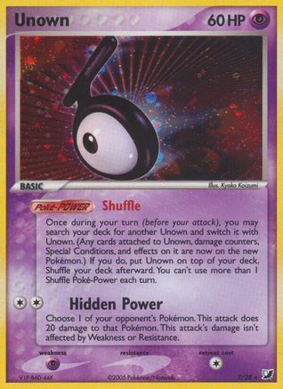 Unown (T) 00T - Holofoil Unseen Forces - Holo Rare