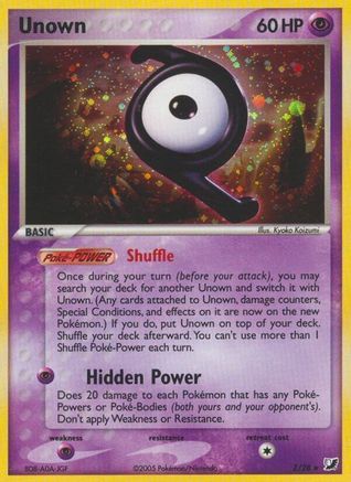 Unown (Z) 00Z - Holofoil Unseen Forces - Holo Rare