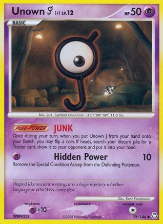 Unown (J) 076 - Reverse Holofoil Legends Awakened - Uncommon