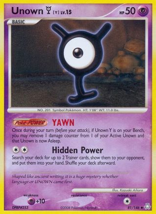 Unown (Y) 081 - Reverse Holofoil Legends Awakened - Uncommon