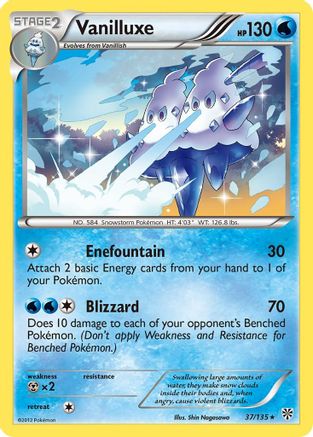Vanilluxe 037 - Reverse Holofoil Plasma Storm - Rare