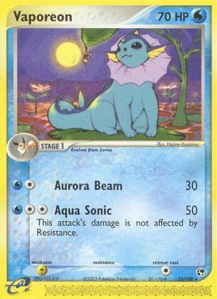 Vaporeon 025/100 Sandstorm - Rare
