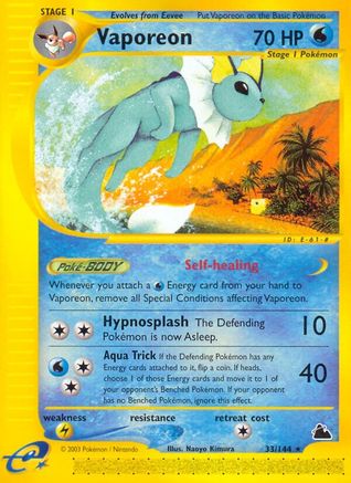 Vaporeon 033 Skyridge - Rare