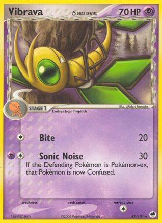 Vibrava 042/101 - Reverse Holofoil Dragon Frontiers - Uncommon
