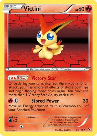 Victini (14) 014 - Holofoil Noble Victories - Holo Rare