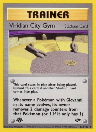 Viridian City Gym 123/132 - Unlimited Gym Challenge - Uncommon
