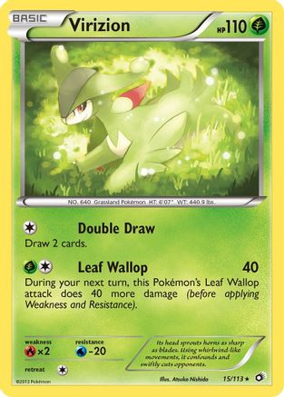Virizion 015/113 - Holofoil Legendary Treasures - Holo Rare