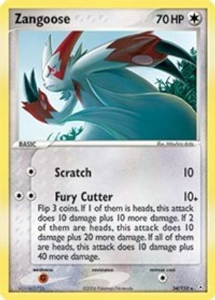 Zangoose 034 - Reverse Holofoil Holon Phantoms - Rare