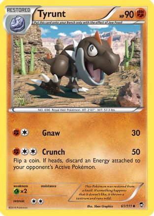 Tyrunt 061/111 XY Furious Fists - Uncommon