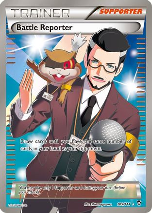 Battle Reporter (109 Full Art) 109 - Holofoil XY Furious Fists - Ultra Rare