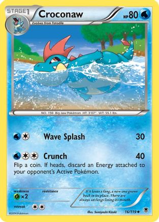 Croconaw 016/119 - Reverse Holofoil XY Phantom Forces - Uncommon