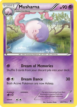 Musharna 040 - Reverse Holofoil XY Phantom Forces - Rare