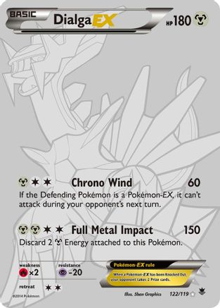 Dialga EX (122 Secret Rare) 122 - Holofoil XY Phantom Forces - Secret Rare