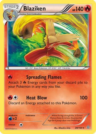 Blaziken 028 - Reverse Holofoil XY Primal Clash - Holo Rare