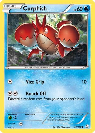 Corphish 042 - Reverse Holofoil XY Primal Clash - Common