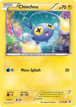 Chinchou 057 - Reverse Holofoil XY Primal Clash - Common