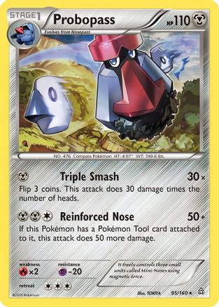 Probopass 095 - Reverse Holofoil XY Primal Clash - Rare