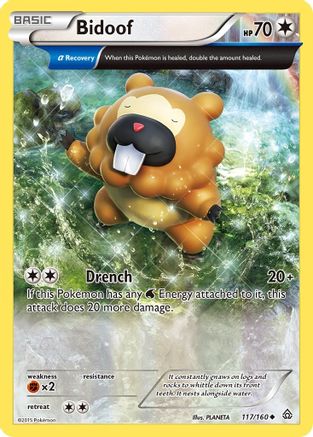 Bidoof (Alpha) 117/160 XY Primal Clash - Uncommon